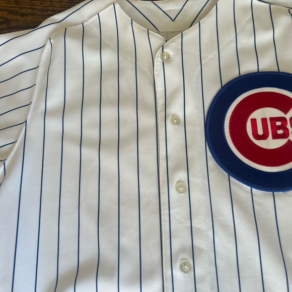 Majestic Baseball Jersey Mens 44 Chicago Cubs Pinstripe Mark Prior #22 White - Picture 6 of 7